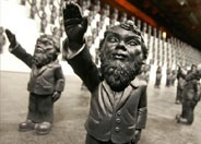 1250 Heil Hitler saluting garden gnomes dominate German town centre