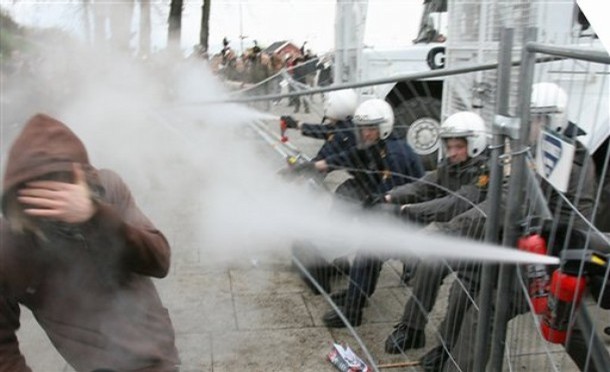 Norwegian police use teargas at Israeli embassy protest