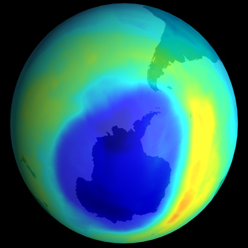 Antarctic ozone hole slightly smaller than average