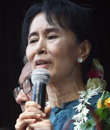 Aung San Suu Kyi the pro democracy leader of Burma who was freed from house