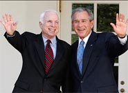 Republicans worried about Bush, McCain’s divergent views on foreign policy