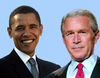 George W. Bush, Barack Obama