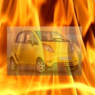 Dream car Nano caught fire