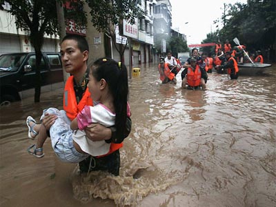 Flooding and rain-trigger landslides in China