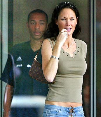 Thierry Henry’s ex poses in mesh top