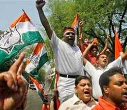 Congress legislators arrive at party headquarters to chose new CLP leader