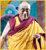 Singing monk rehearsing chants for Dalai Lama's visit