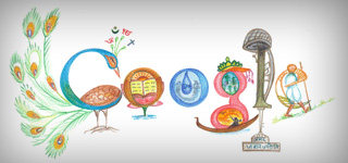 Indian student's doodle on Google on Children's Day