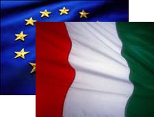 EU & Italy Flag