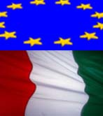 EU & Italy flag