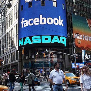 Facebook shares rise amid fall in index