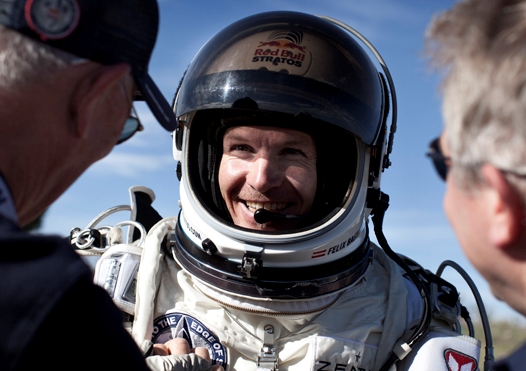 Austrian skydiver Baumgartner breaks a slew of records