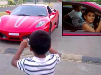 Man booked for posting video of young boy driving Ferrari