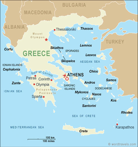 map of ancient greece for children