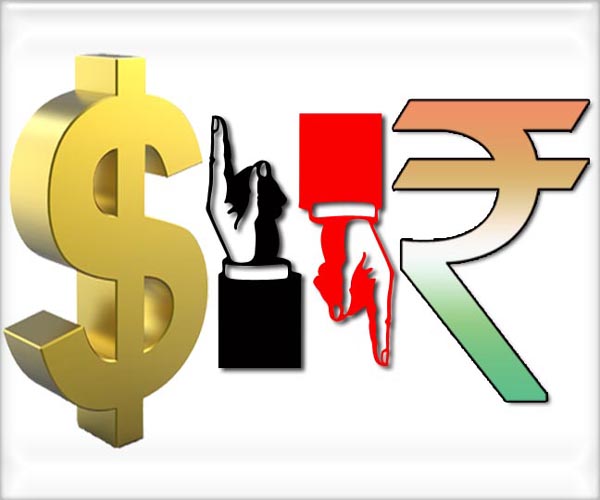 Sensex down as rupee falls to new low