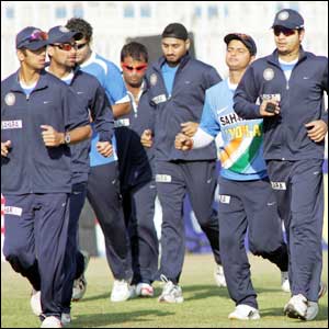  Indian team practices hard ahead of ODI series against Australia