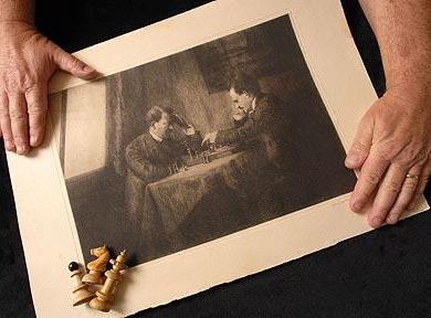 100-year-old picture of Hitler, Lenin playing chess emerges