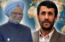 Manmohan Singh and Mahmoud Ahmadinejad