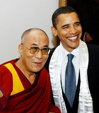 Barack Obama, Dalai Lama