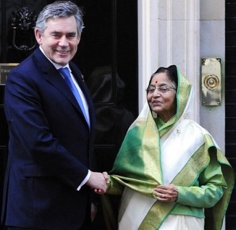 President Pratibha Patil meets Gordon Brown