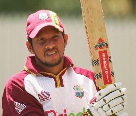 Windies batting star Sarwan collapses with back injury at training