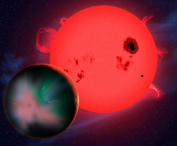 Harsh space weather may ruin habitable zone near red-dwarf stars
