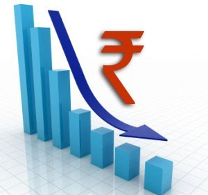 Rupee down