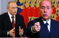 Russian President Vladimir Putin and Italian prime minister Silvio Berluscon