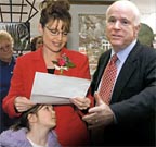 McCain, Palin disagree on causes of global warming