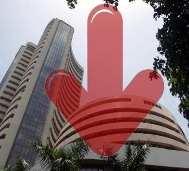 Sensex slips