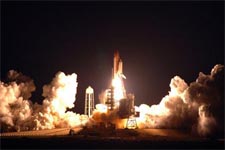 Space shuttle Endeavour blasts off