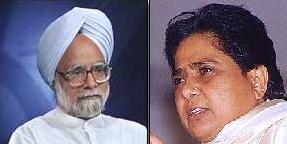 PM Manmohan Singh & Uttar Pradesh CM Mayawati