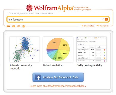 New Wolfram Alpha tool enables Facebook users to analyze their usage