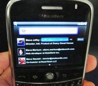 Xobni proffers App for Blackberry users
