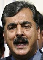 Pakistan prime Minister Syed Yousuf Raza Gillani 