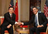 Barack Obama and Hu Jintao