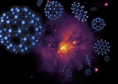buckyballs molecule form in space
