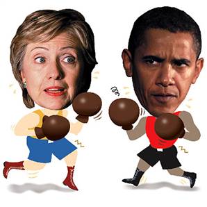 Obama and Clinton