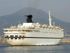 Two crew members injured in fire on cruise vessel 