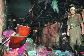 Fire at Assam Emporium in Central Delhi