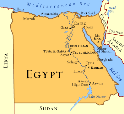 Egypt Map Cairo - Egypt is