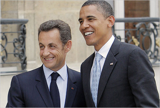 Sarkozy wants to "change the world" with Obama 