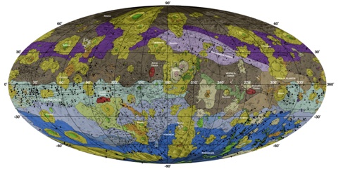 global geologic map of asteroid Vesta