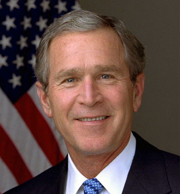 President Bush. Bush does it again - jumps