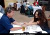 Butch Patrick and Brooke Lewis Sighted at The Farm of Beverly Hills at The Grove in Los Angeles