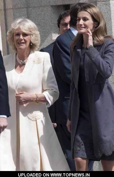 Camilla Duchess of Cornwall and Princess Letizia Official Visit at the Spanish Royal Palace of El Pardo in Madrid Camilla Duchess of Cornwall and Princess Letizia Official Visit at the Spanish Royal Palace of El Pardo in Madrid