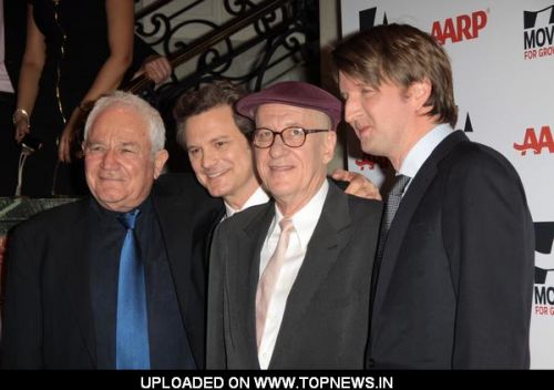 David Seidler, Colin Firth, Geoffrey Rush and Tom Hooper at AARP The Magazine's 10th Annual Movies For Grownups Awards- Arrivals David Seidler, Colin Firth, Geoffrey Rush and Tom Hooper at AARP The Magazine's 10th Annual Movies For Grownups Awards- Arrivals