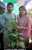 Actor-filmmaker Farhan Akhtar plants a tree with Shaina NC