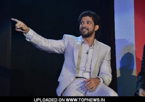 Filmmaker and actor Farhan Akhtar launches HSBC and Makemytrip credit card at Grand Hyatt