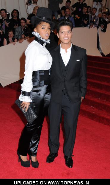 Janelle Monae and Bruno Mars at "Alexander McQueen: Savage Beauty" Costume Institute Gala - Arrivals Janelle Monae and Bruno Mars at "Alexander McQueen: Savage Beauty" Costume Institute Gala - Arrivals